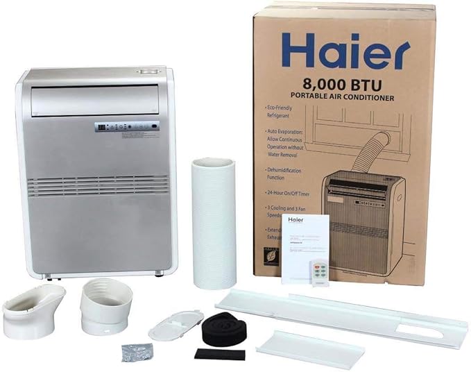 Haier 8,000 BTU Portable Air Conditioner Window AC Unit Dehumidifier HPRB08XCM